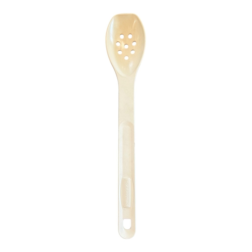 Rubbermaid ‎ Slotted Serving Cooking Nylon Spoon # 1974 Ivory White